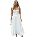 A-Line Maxi Dress with Square Neckline