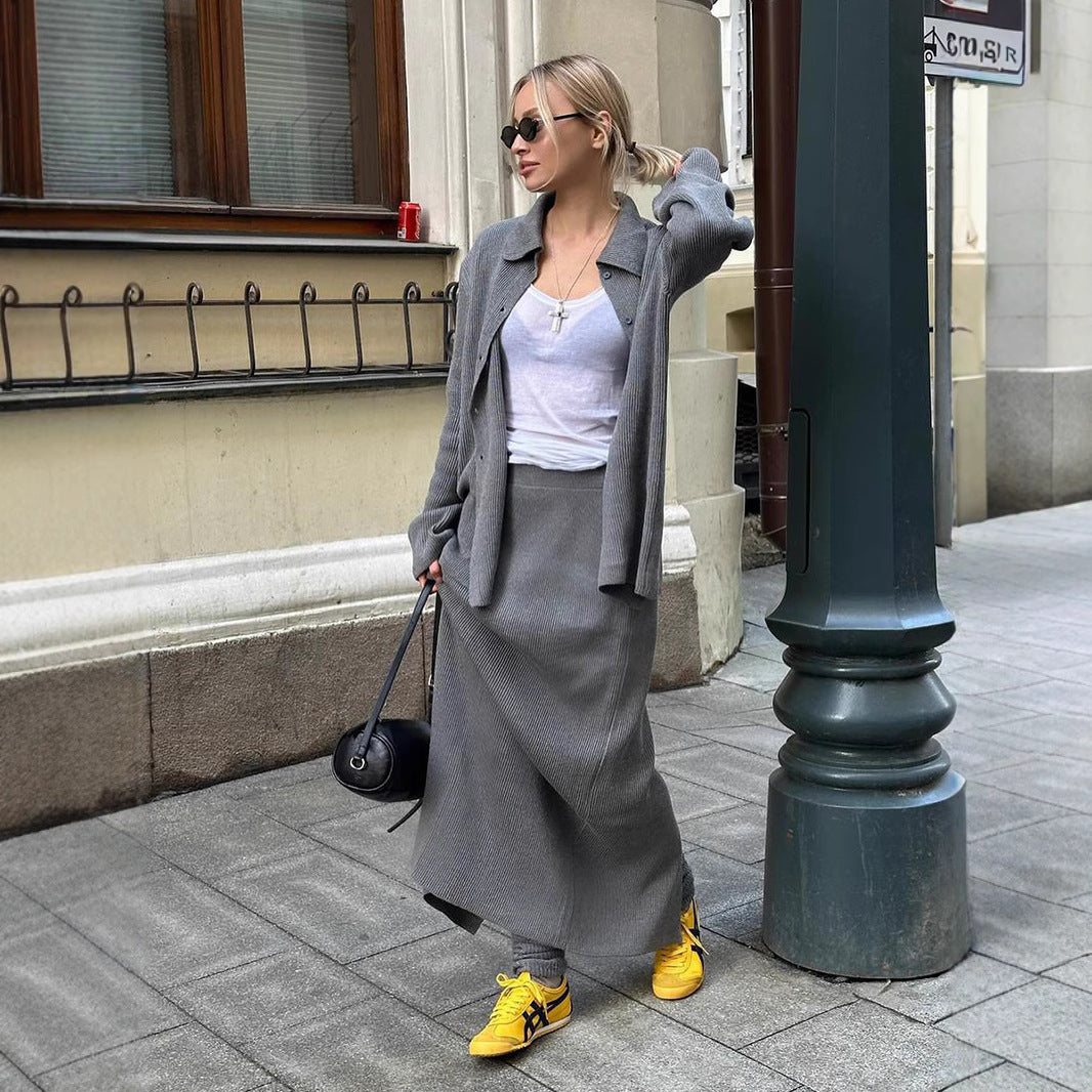 Women's Long Knit Coat