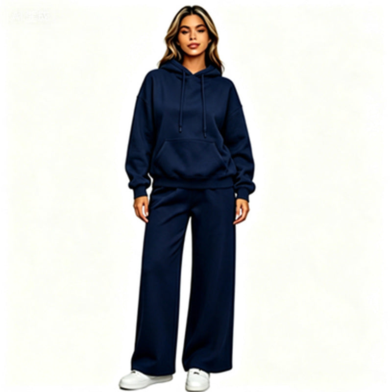 Women's Comfortable Oversized Hoodie and Wide Jogging Pants Set