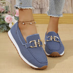 Women's Breathable Slip-On Sneakers with Elastic Inserts and Comfortable Footbed
