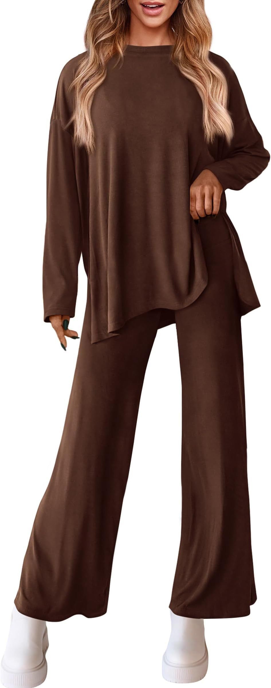 Leisure Suit with Casual Cut and Wide Leg