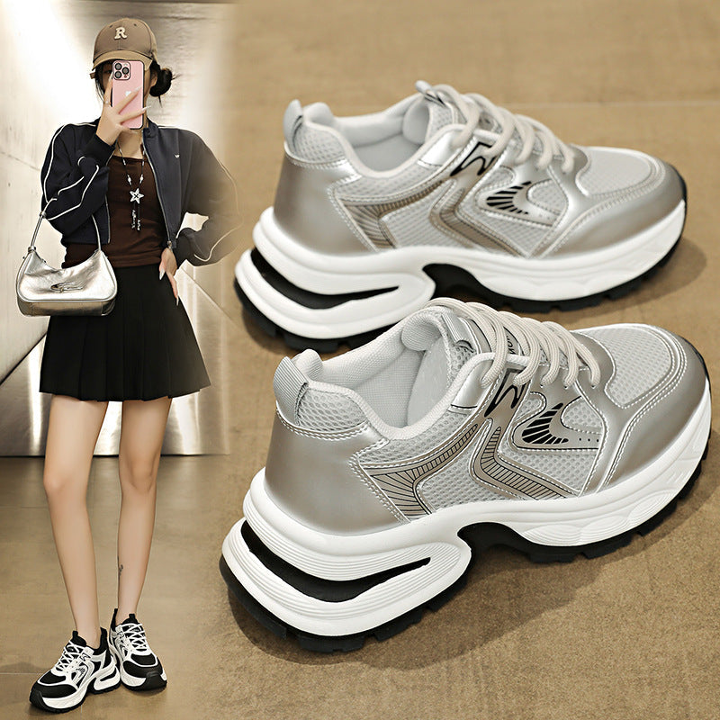 Women's Breathable Sport Sneakers with Cushioning Sole and Non-slip Tread