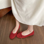 Women's Ballet Flats with Bow Accent and Soft Padding