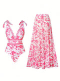 Women's Swimwear with Elegant Maxi Skirt