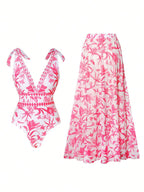 Women's Swimwear with Elegant Maxi Skirt