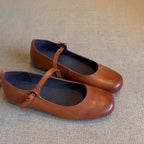 Women's Ballet Flats with Elegant Strap Closure and Soft Insole
