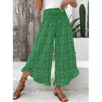Women's Wide-Leg Lounge Pants with Polka-Dot Pattern