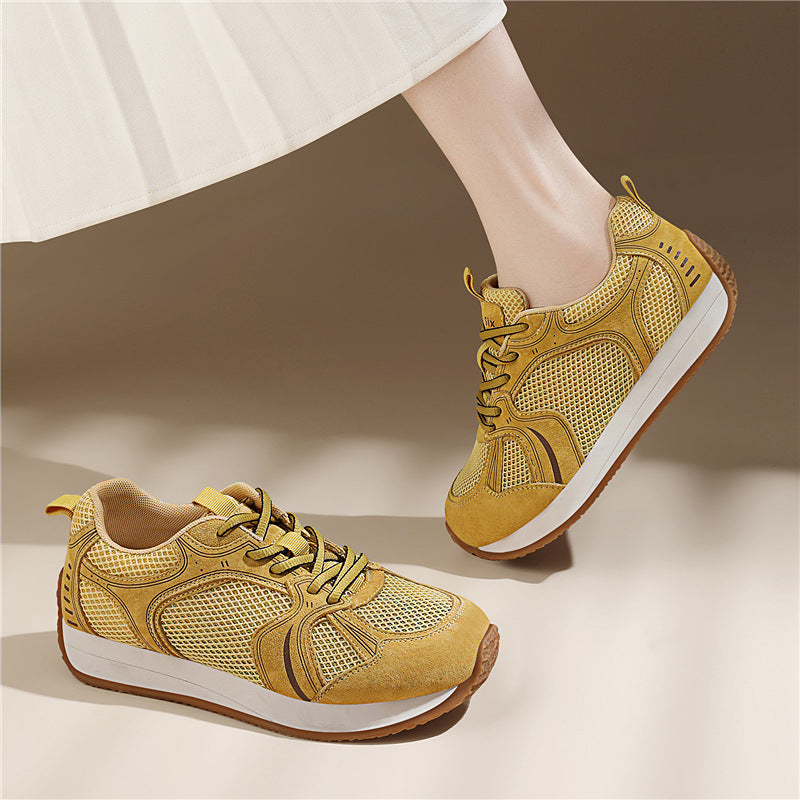 Women's Breathable Casual Sneakers with Shock-Absorbing Sole