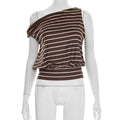 Women's Asymmetrical Striped Top