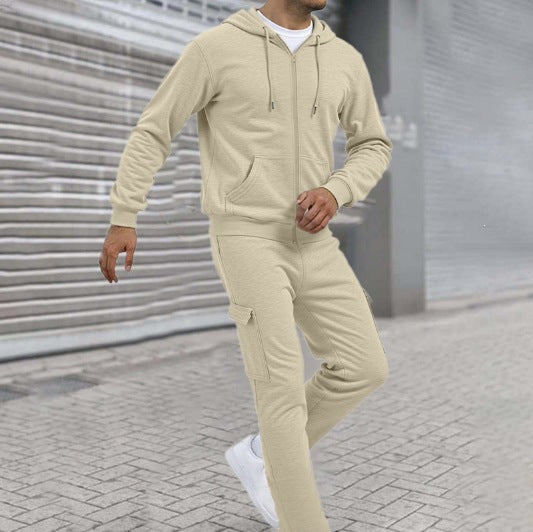 Men's Sporty Zip Sweat Set