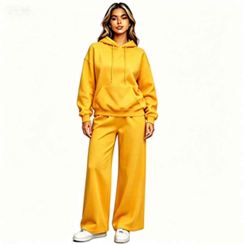 Women's Comfortable Oversized Hoodie and Wide Jogging Pants Set