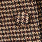 Women's Elegant Plaid Jacket with Button Placket and Pockets