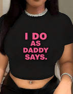 Women's Crop T-Shirt with Creative Statement Design