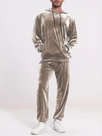 Men's Velvet Tracksuit with Hoodie