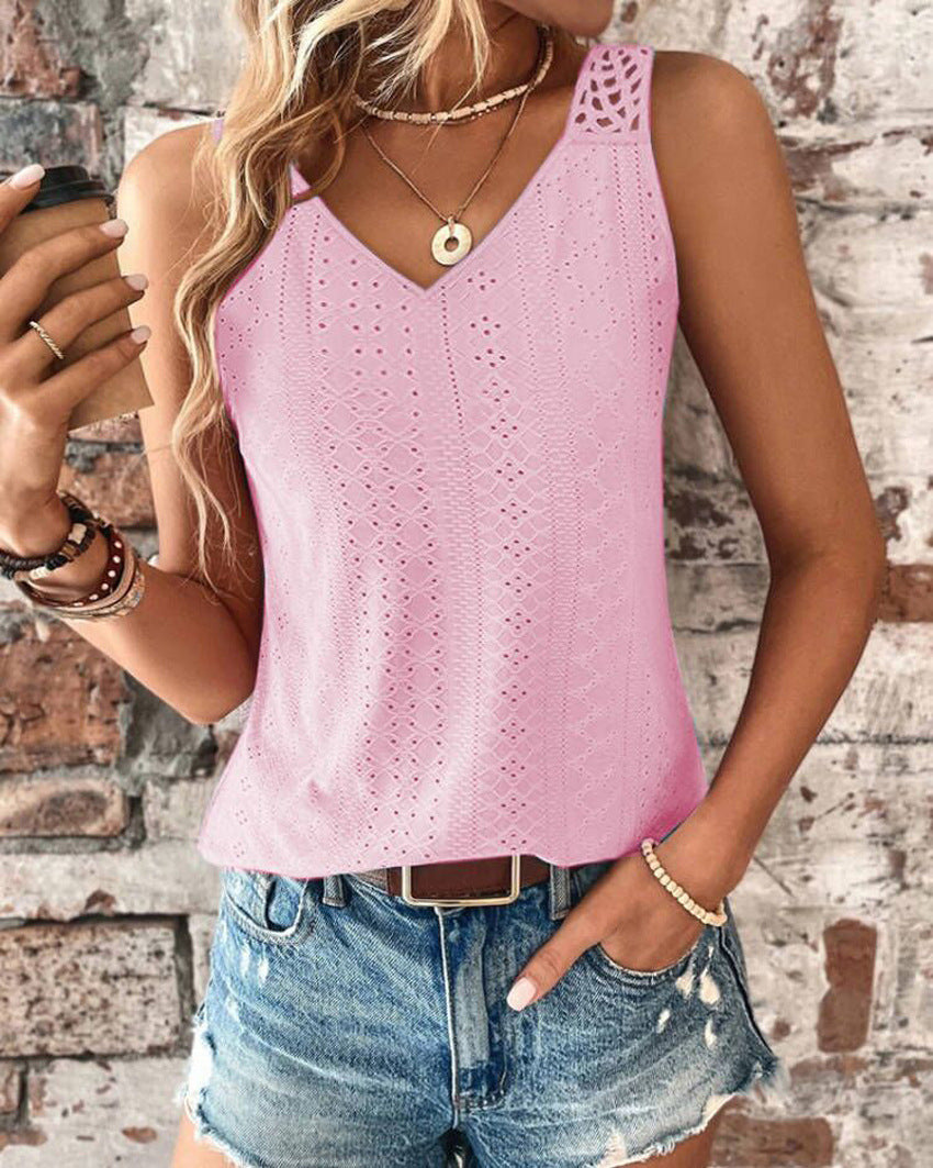 Women's Airy Crochet Shirt with Unique Back Detail