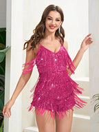 Women's Sparkling Sequin Overall