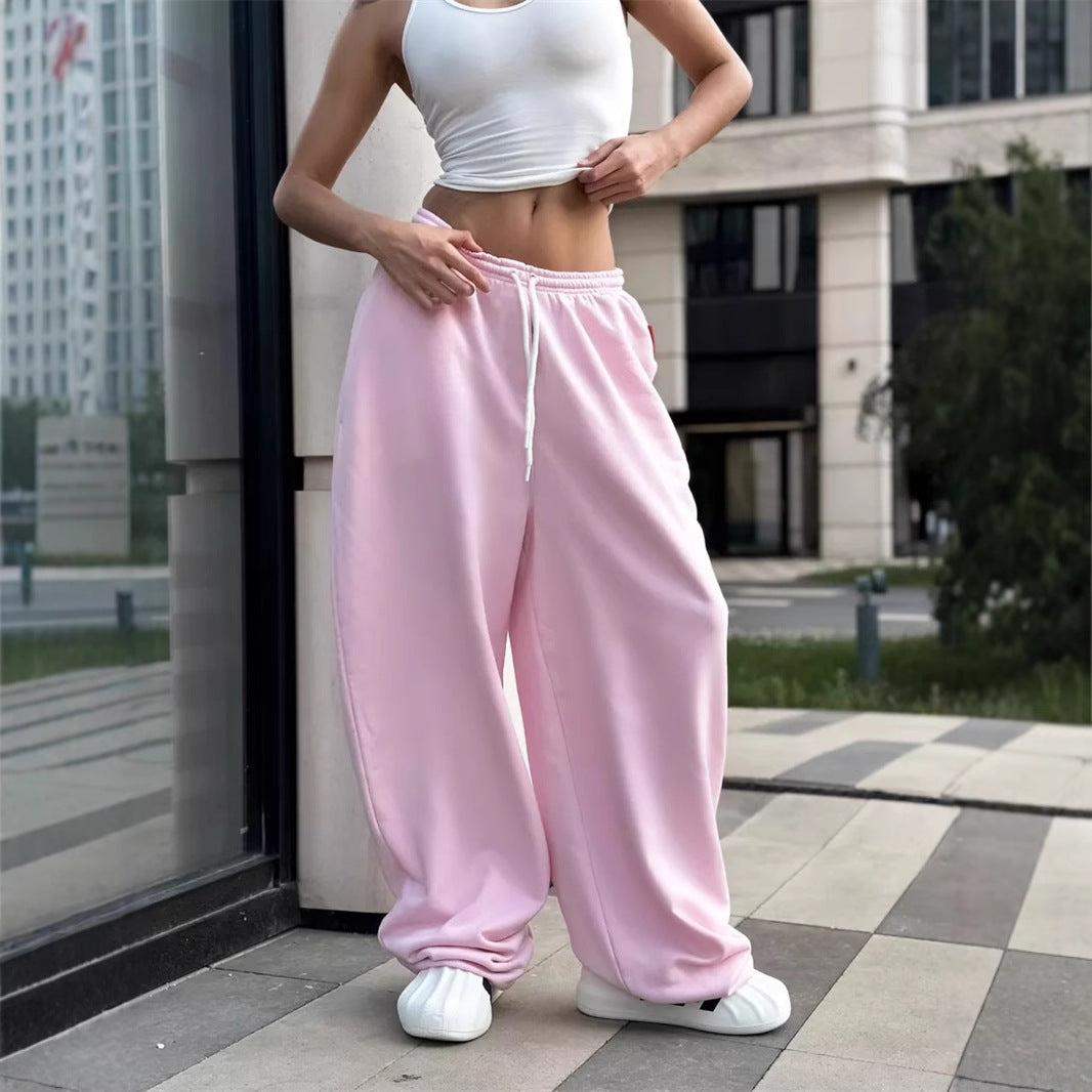 Women's Comfortable Wide-Leg Casual Pants with Elastic Waist