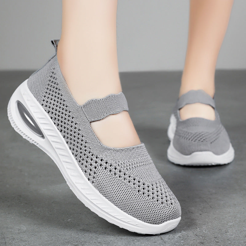 Women's Breathable Casual Sneakers with Elastic Strap