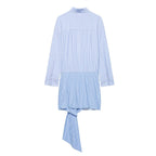 Women's Blouse with Asymmetric Knot and Refined Draping