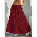 Women's Maxi Skirt with Volants