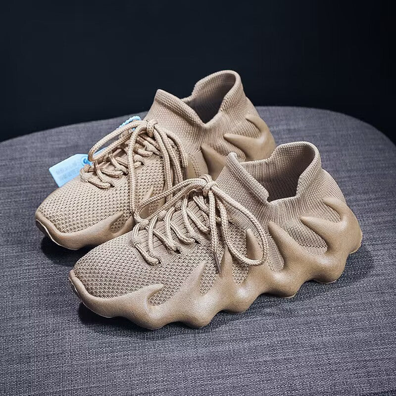 Women's Breathable Casual Sneakers with Elastic Collar and Innovative Sole