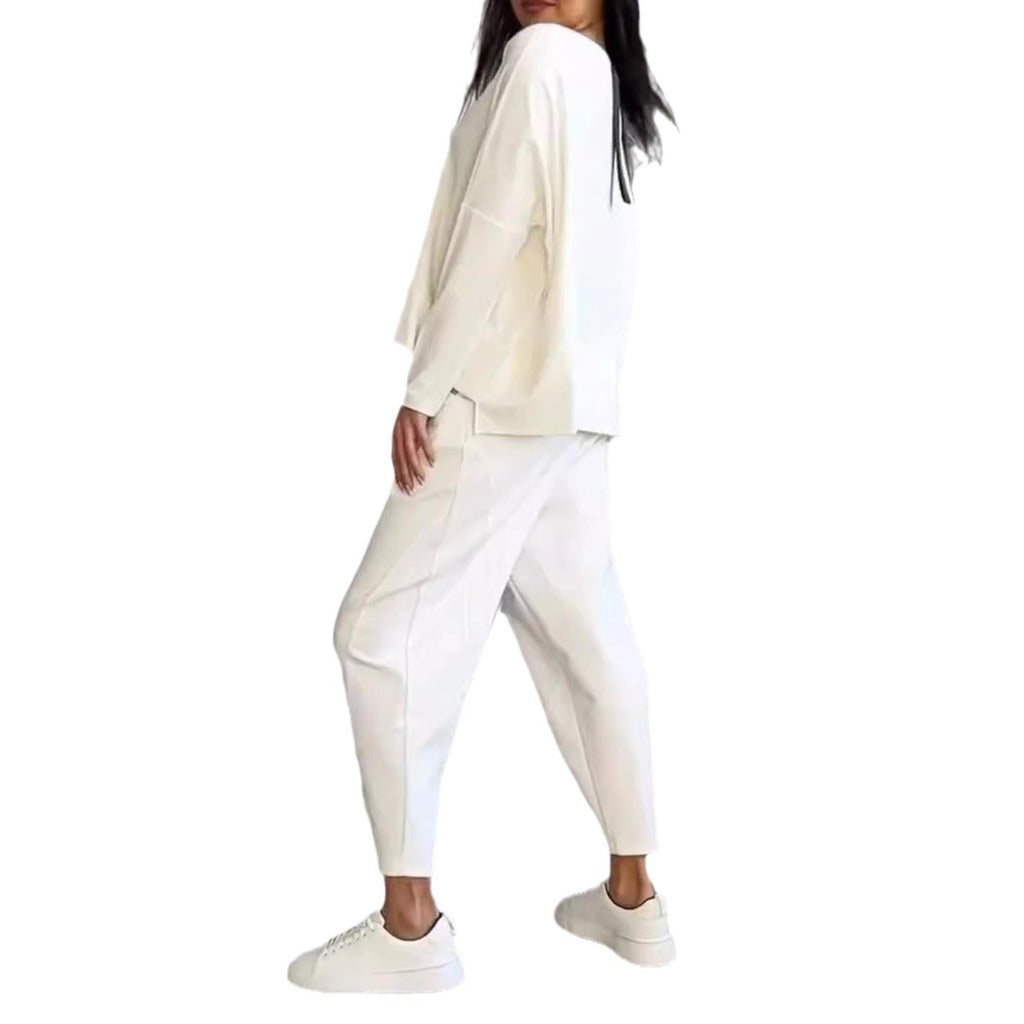 Women's Comfortable and Casual Two-Piece Set with Wide Cut