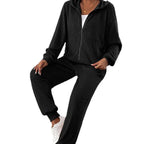 Textured Hoodie and Joggers Set