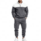Men's Leisure Training Suit with Quilted Details