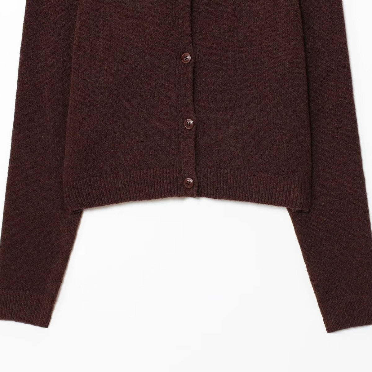 Elegant Women's Cardigan with Button Closure and Round Neckline