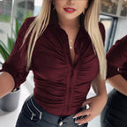 Women's Fitted Shirt with Ruching