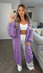 Women's Casual Knit Coat with Deep Pockets