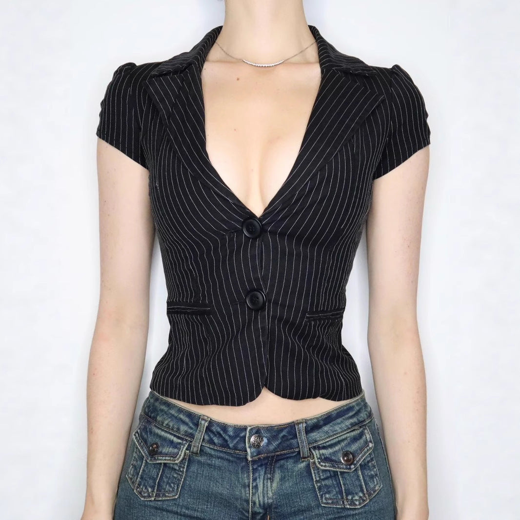 Women's Tailored Striped Blazer