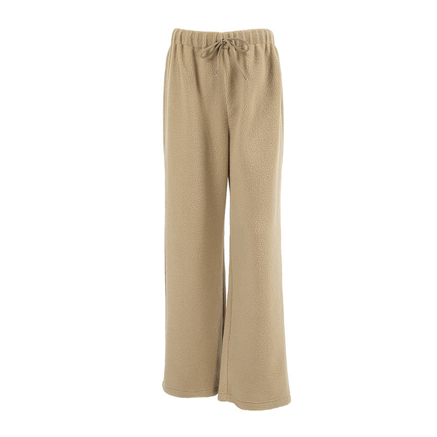 Women's Comfortable Wide-Leg Fleece Pants