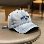 Men's Distressed Denim Style Baseball Cap