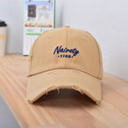 Men's Distressed Vintage Cotton Baseball Cap