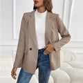 Women's Classic Plaid Blazer with Subtle Cut