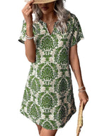 Women's Casual Floral V-Neck Dress