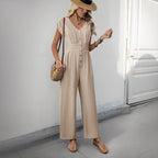 Elegant Button-Detail Jumpsuit