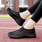 Women's Breathable Slip-On Sneakers with Elastic Design