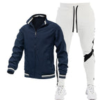 Men's Sporty Track Jacket and Jogging Pants Set