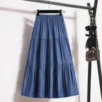 Women's Casual Vintage-Style Midi Skirt
