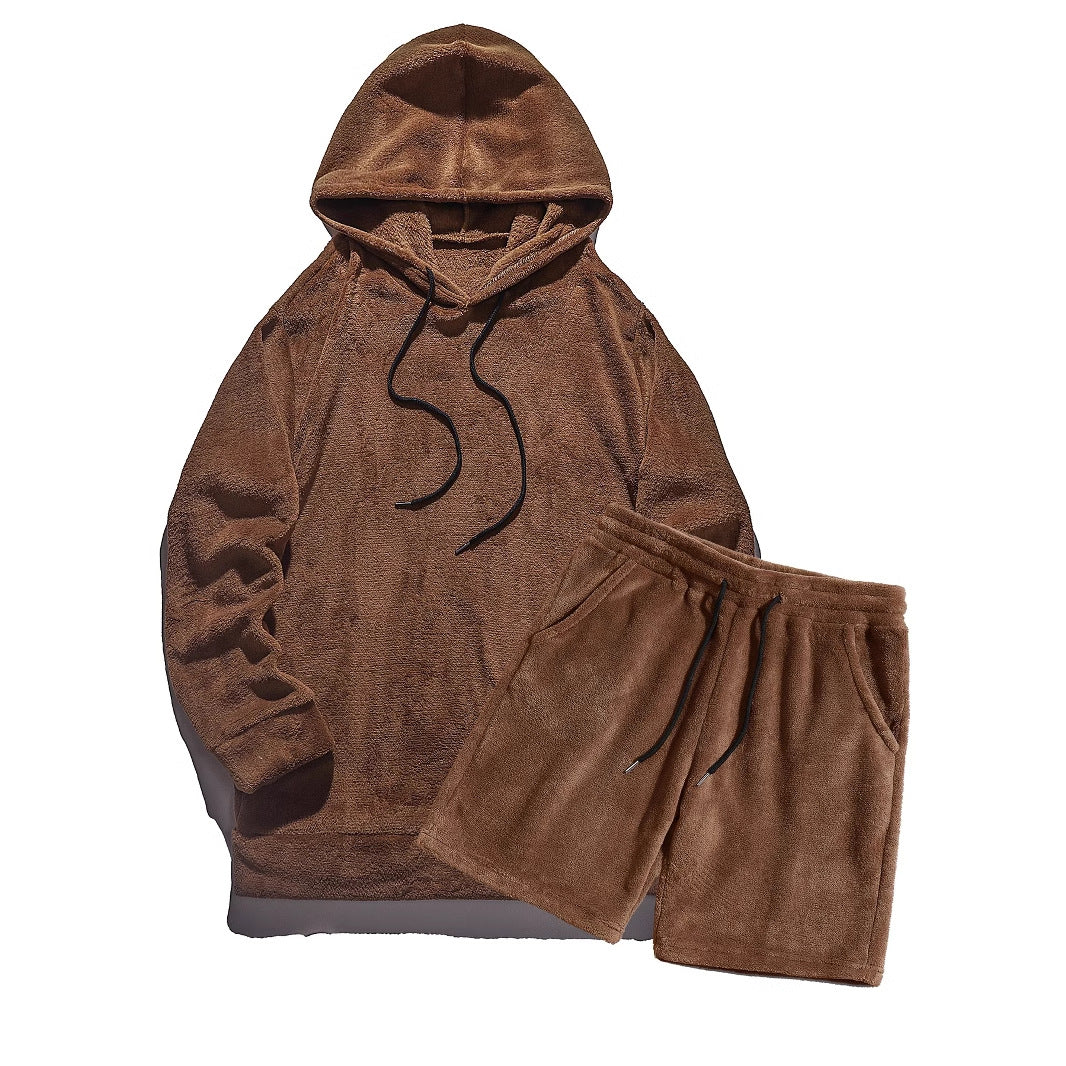 Women's Cozy Fleece Hoodie and Shorts Set