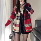 Women's Striped Knit Cardigan
