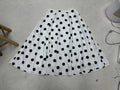 Women's Maxi Skirt with Bold Polka Dot Pattern and Voluminous Cut
