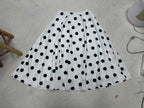 Women's Maxi Skirt with Bold Polka Dot Pattern and Voluminous Cut