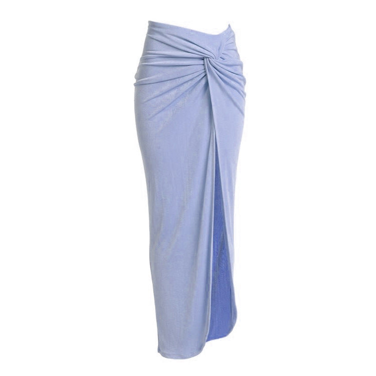 Women's Swimsuit with Draping and Gold Accents