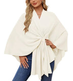 Women's Elegant Wrap Sweater with Asymmetrical Cut