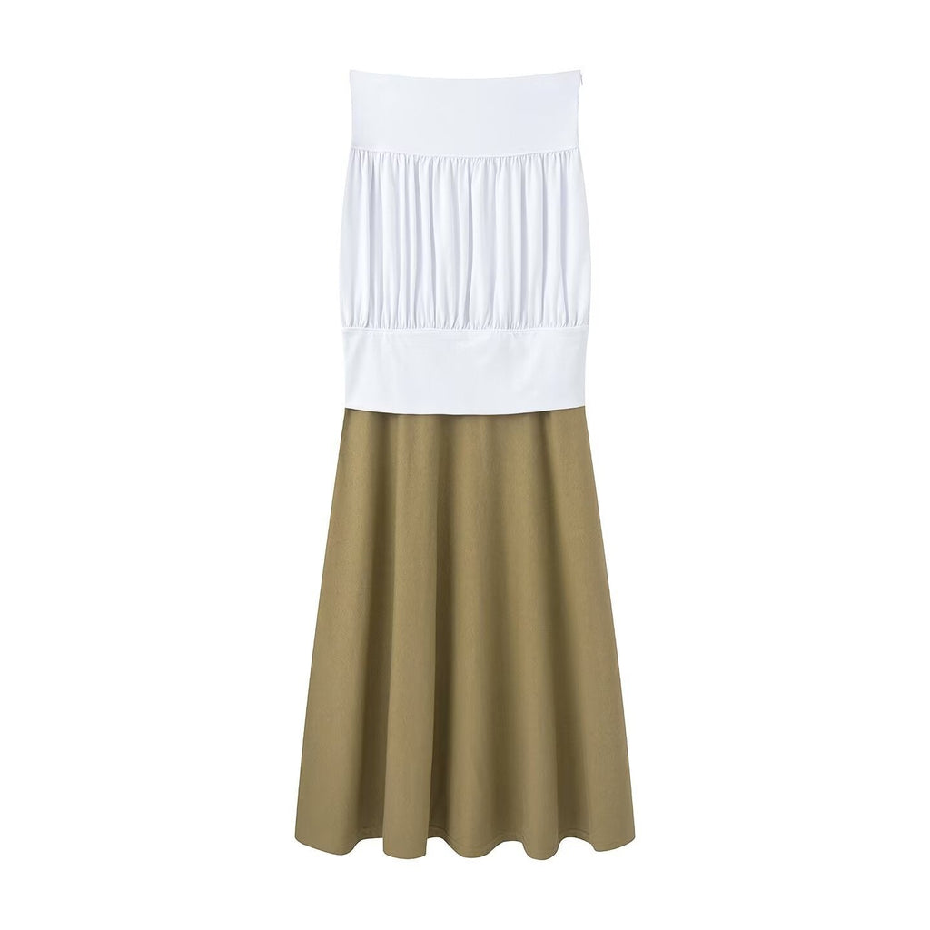 Women's Midi Skirt with Elegant Elastic Band and Airy Cut