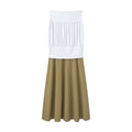 Women's Midi Skirt with Elegant Elastic Band and Airy Cut