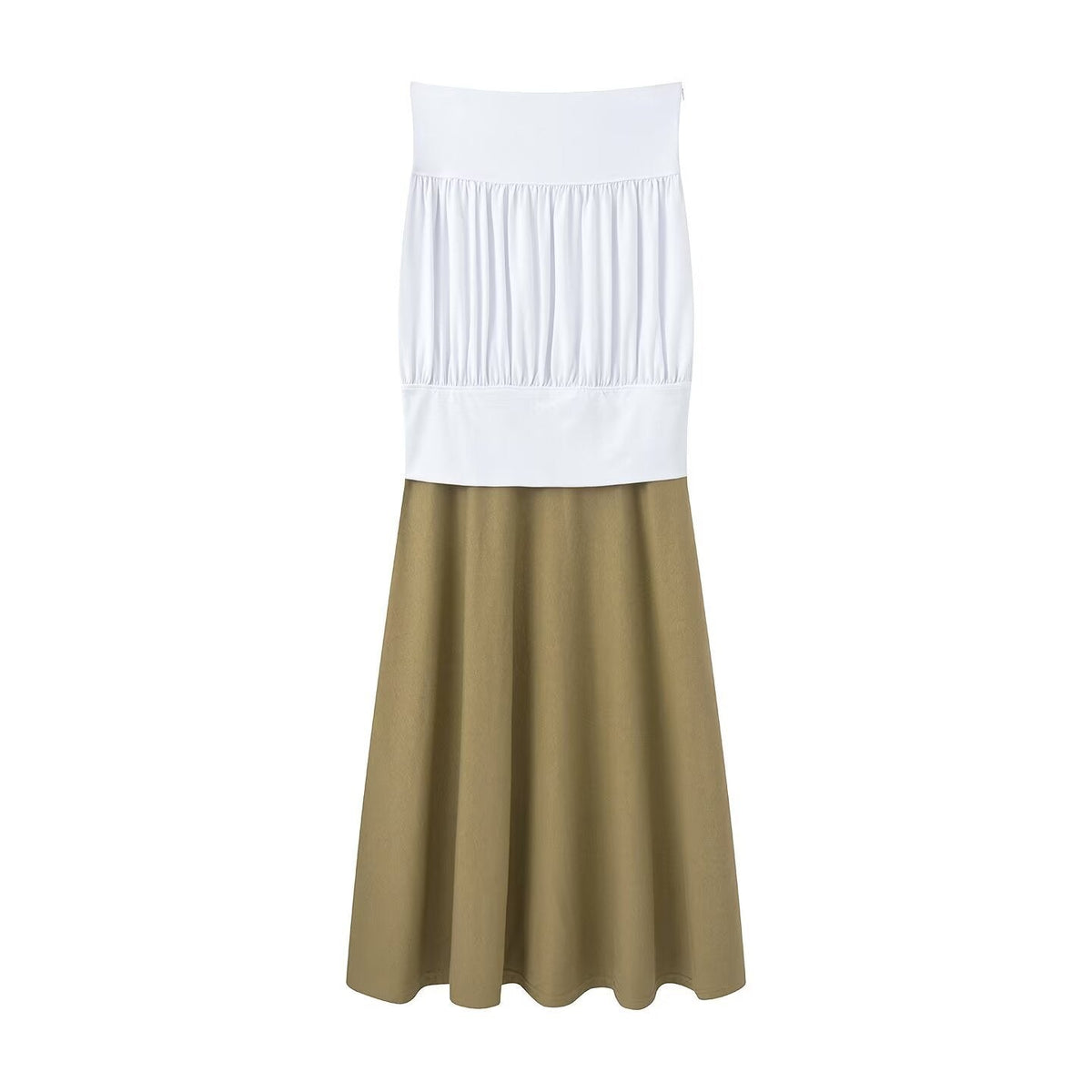 Women's Midi Skirt with Elegant Elastic Band and Airy Cut